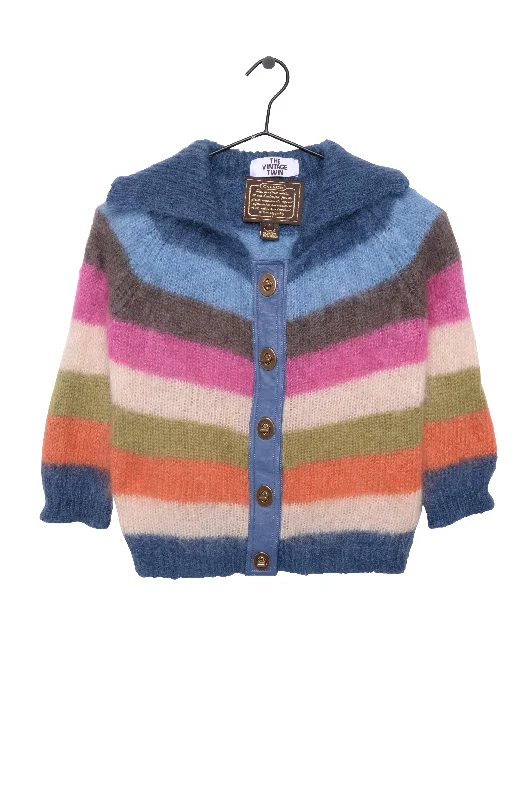 Coach Mohair Stripe Cardigan