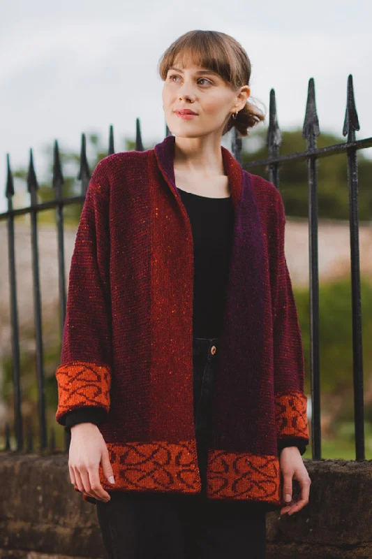 Skye Jacket in Bordeaux Merino Wool