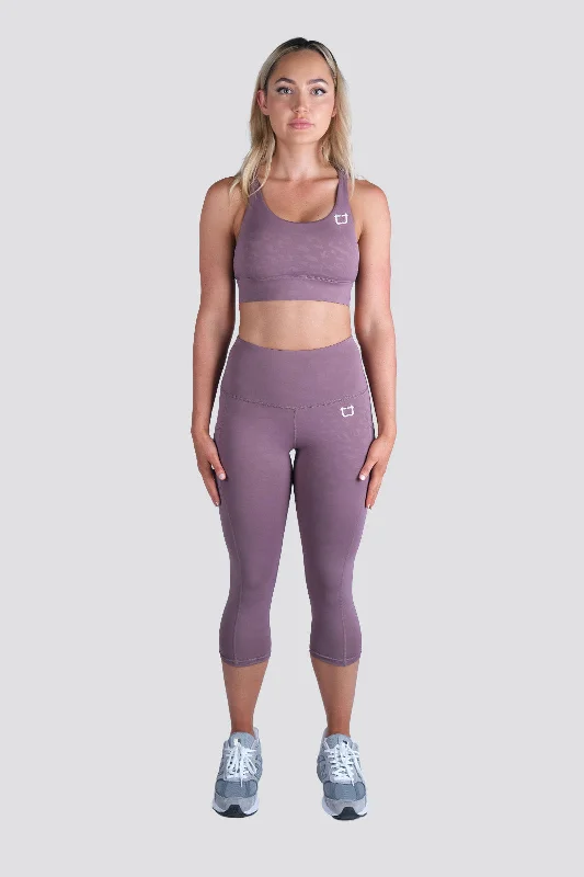 Knurling Leopard 7/8 Highwaisted Leggings - Lilac