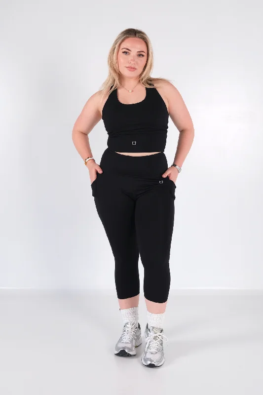 Sweetheart 7/8 V2 Highwaisted Leggings - Black