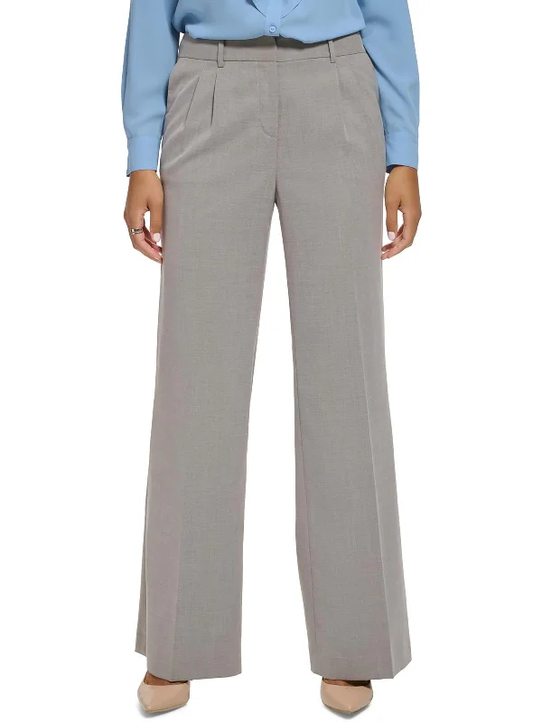 Womens High Waist Business Wide Leg Pants