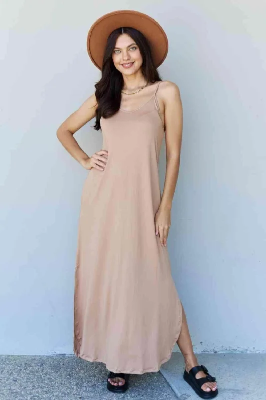 Ninexis Full Size Cami Side Slit Maxi Dress