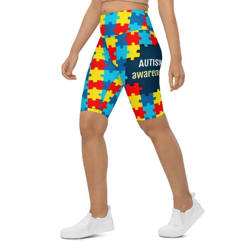 Autism Awareness Biker Shorts