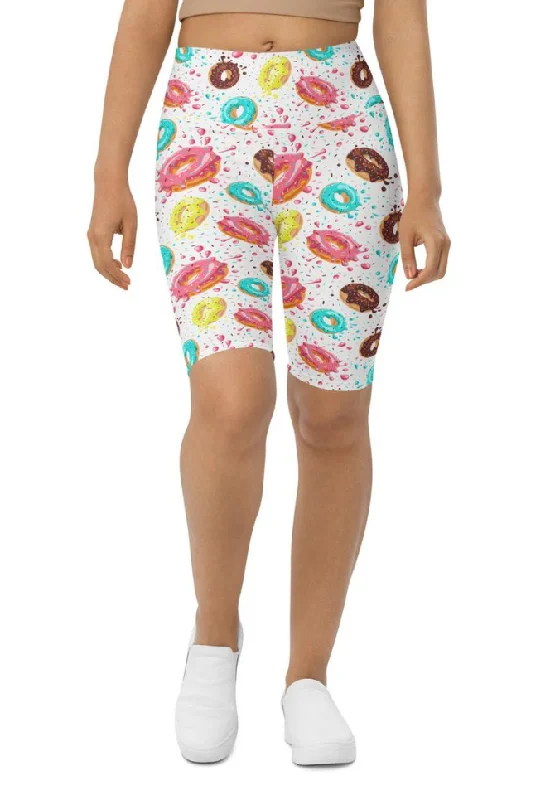 Doughnut Pattern Biker Shorts