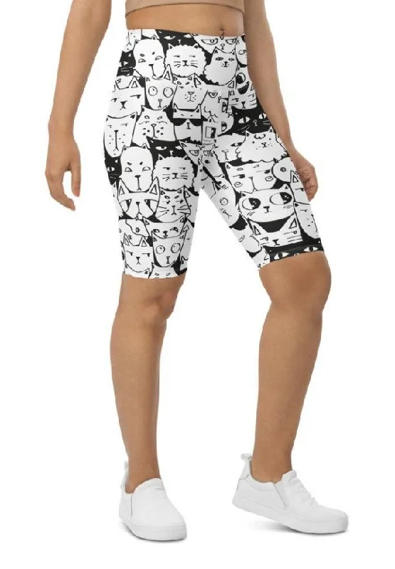 Kitty Pattern Biker Shorts